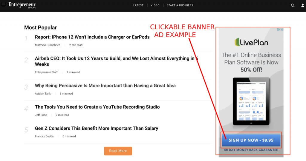 How to Create the Best Banner Ads Example
