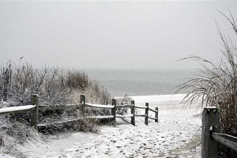 Snowing at the beach