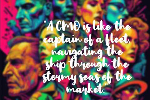 “A CMO is like the captain of a fleet, navigating the ship through the stormy seas of the market.”