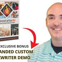 FIRESTARTER AI OTO 1 BONUS Expanded Custom Book Writer – Firestarter AI Review Bonuses Demo